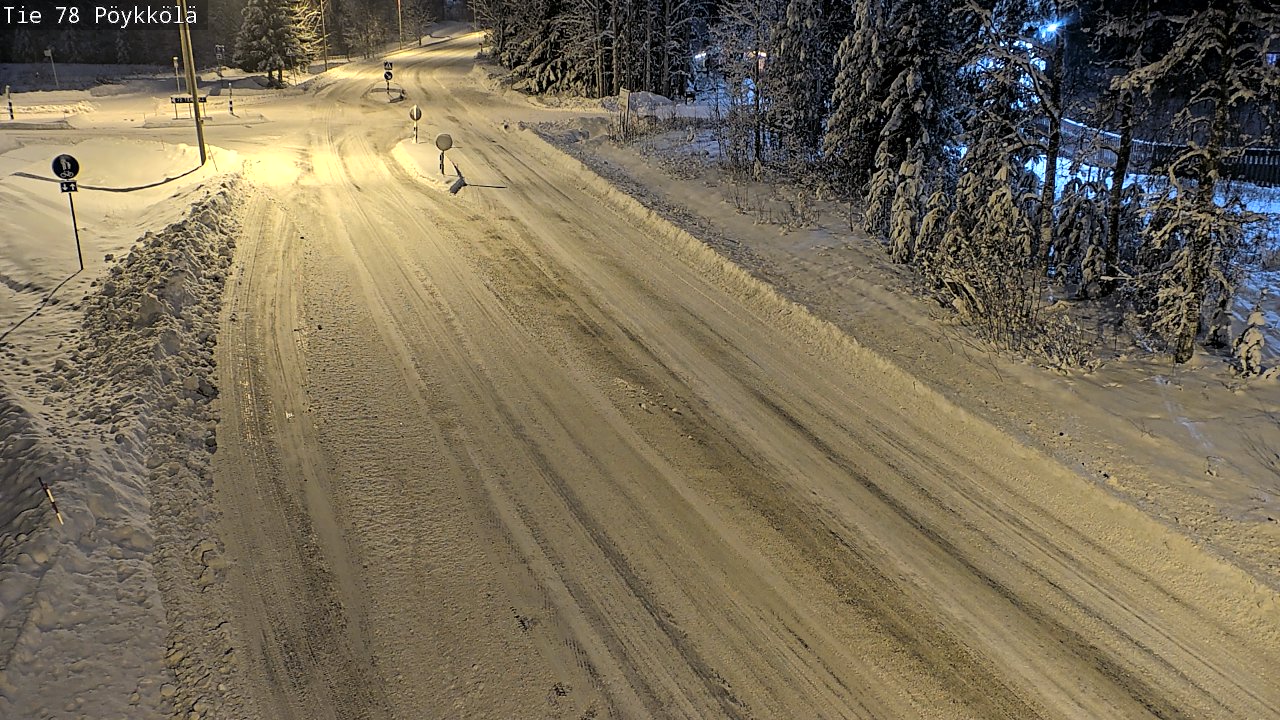 Weather Camera Image Väg 78 Rovaniemi, Pöykkölä, Rovaniemi, Lappi