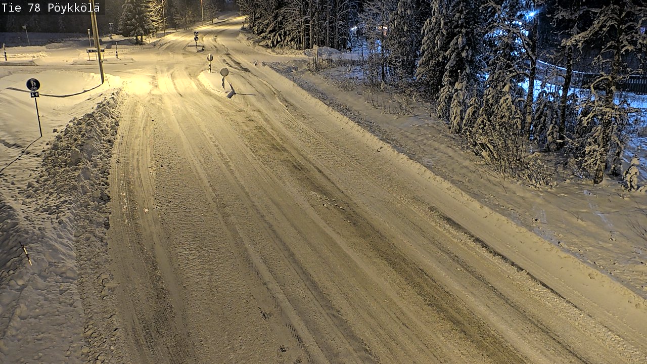 Weather Camera Image Väg 78 Rovaniemi, Pöykkölä, Rovaniemi, Lappi