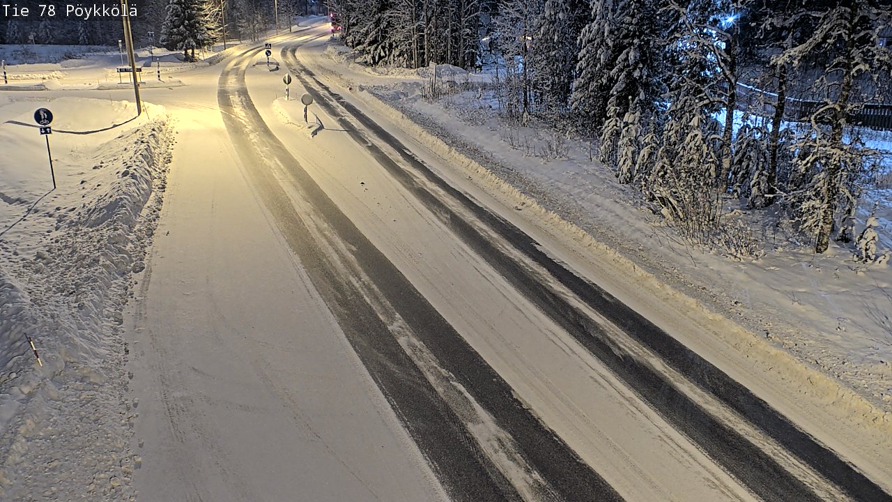 Weather Camera Image Väg 78 Rovaniemi, Pöykkölä, Rovaniemi, Lappi