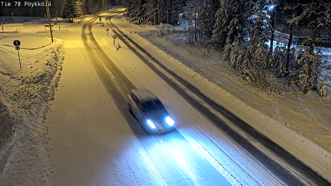 Weather Camera Image Väg 78 Rovaniemi, Pöykkölä, Rovaniemi, Lappi