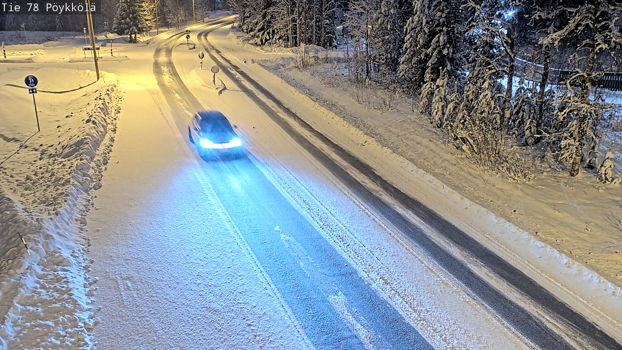 Weather Camera Image Väg 78 Rovaniemi, Pöykkölä, Rovaniemi, Lappi