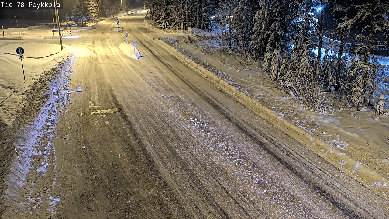 Weather Camera Image Väg 78 Rovaniemi, Pöykkölä, Rovaniemi, Lappi