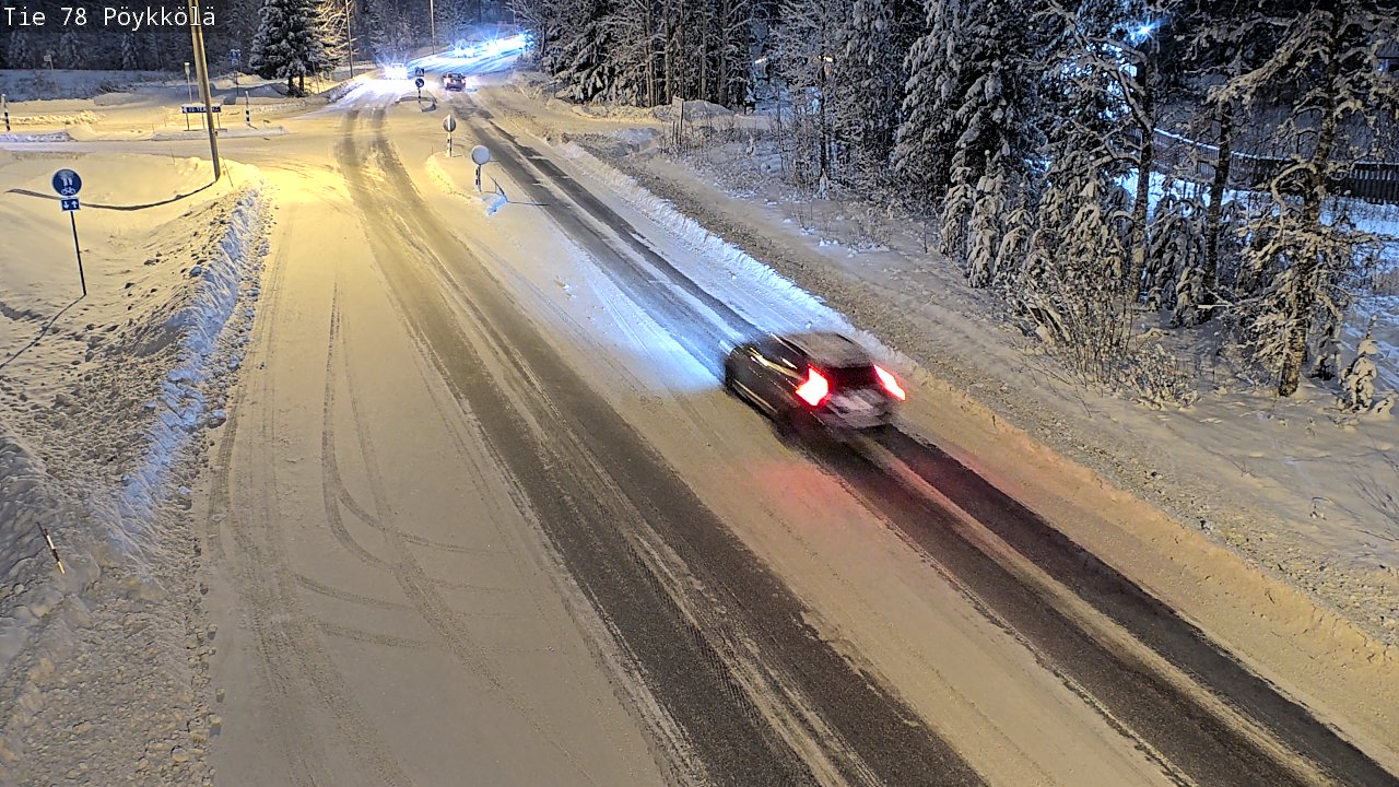 Weather Camera Image Väg 78 Rovaniemi, Pöykkölä, Rovaniemi, Lappi