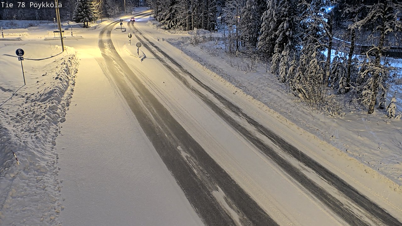 Weather Camera Image Väg 78 Rovaniemi, Pöykkölä, Rovaniemi, Lappi