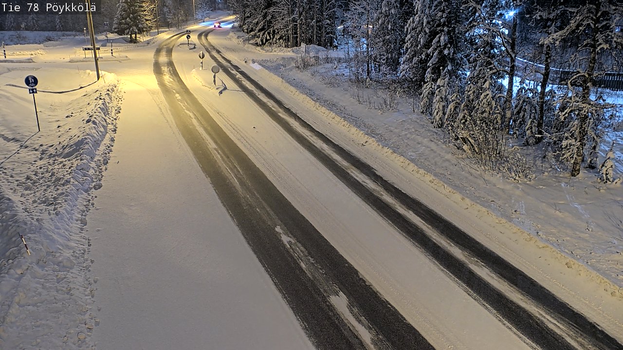 Weather Camera Image Väg 78 Rovaniemi, Pöykkölä, Rovaniemi, Lappi