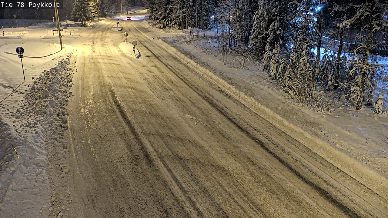 Weather Camera Image Väg 78 Rovaniemi, Pöykkölä, Rovaniemi, Lappi