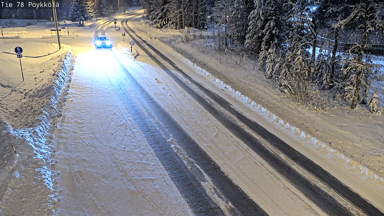 Weather Camera Image Väg 78 Rovaniemi, Pöykkölä, Rovaniemi, Lappi