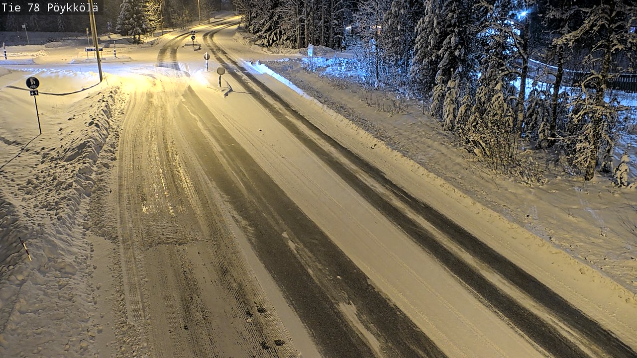 Weather Camera Image Väg 78 Rovaniemi, Pöykkölä, Rovaniemi, Lappi