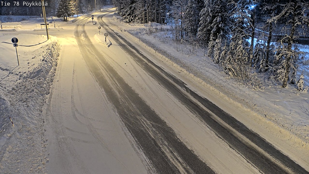 Weather Camera Image Väg 78 Rovaniemi, Pöykkölä, Rovaniemi, Lappi