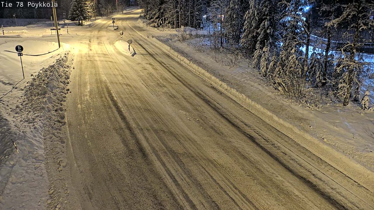 Weather Camera Image Väg 78 Rovaniemi, Pöykkölä, Rovaniemi, Lappi