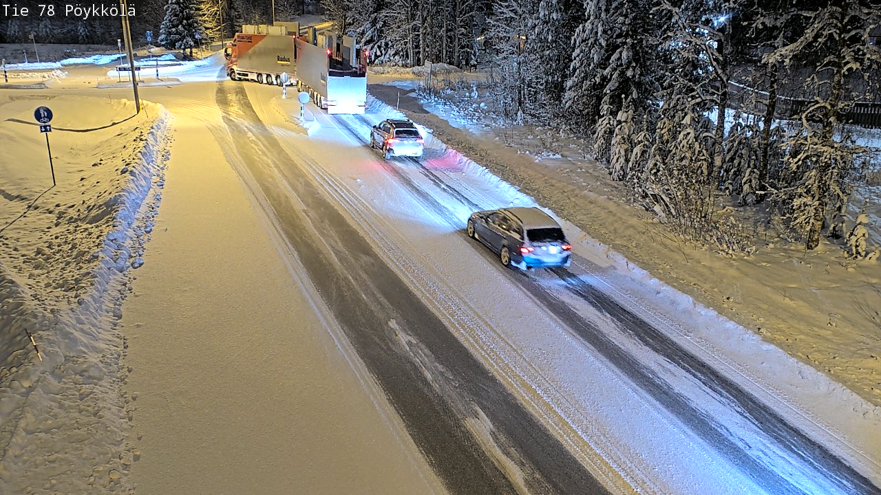 Weather Camera Image Väg 78 Rovaniemi, Pöykkölä, Rovaniemi, Lappi