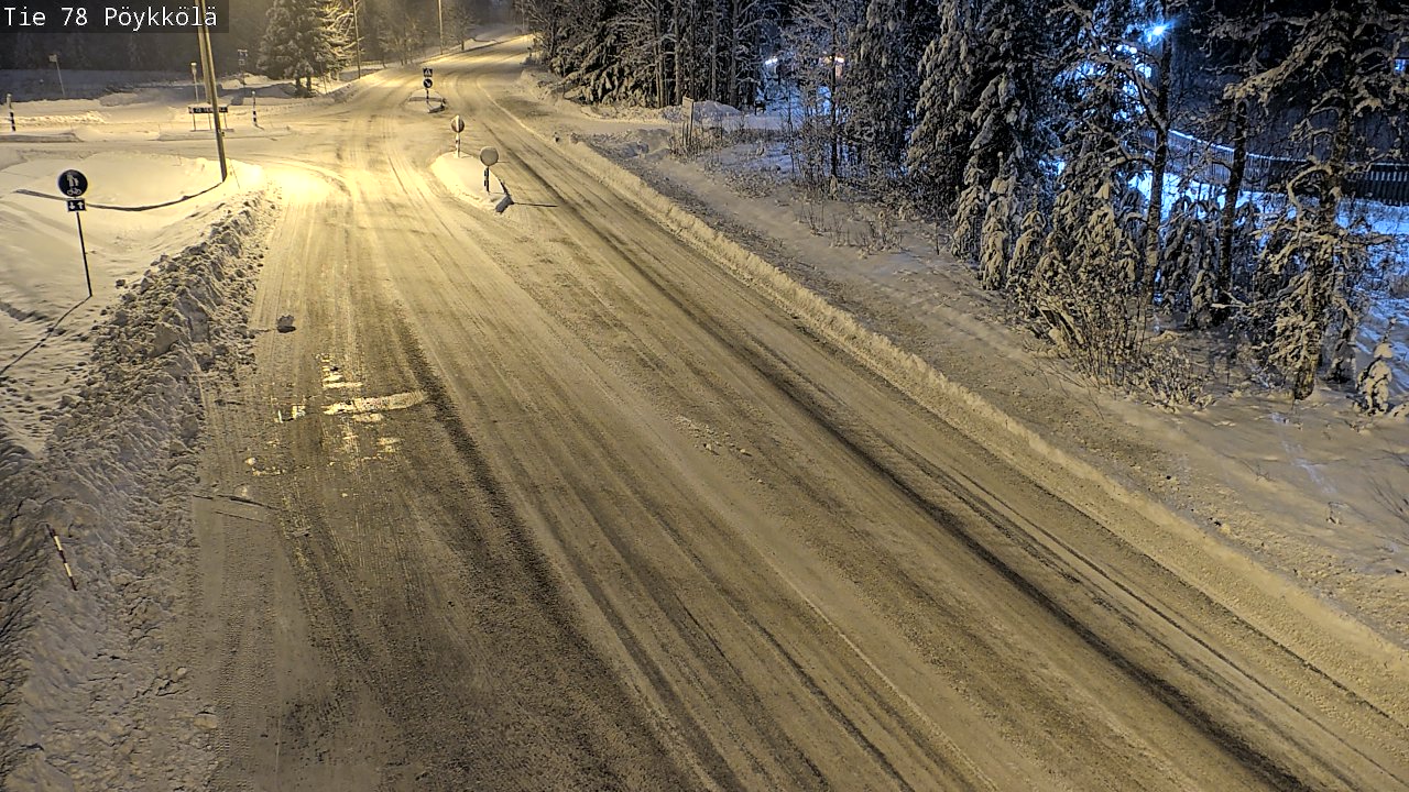 Weather Camera Image Väg 78 Rovaniemi, Pöykkölä, Rovaniemi, Lappi