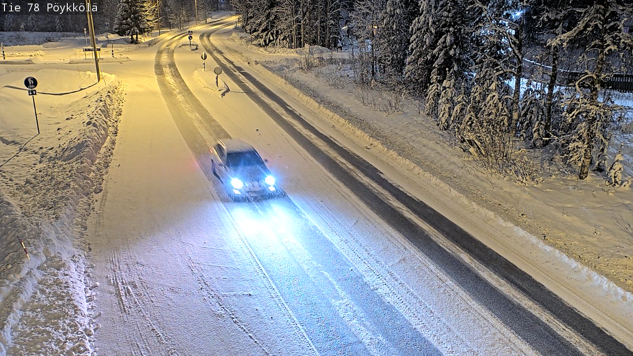 Weather Camera Image Väg 78 Rovaniemi, Pöykkölä, Rovaniemi, Lappi