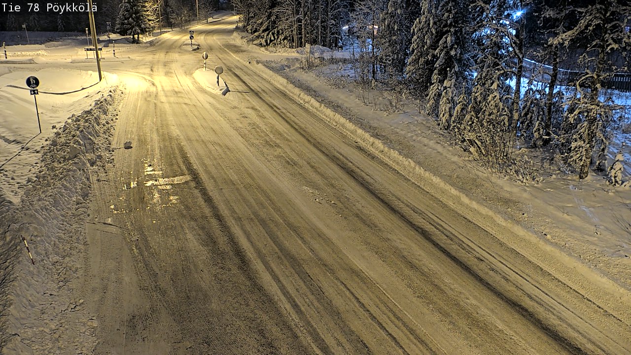 Weather Camera Image Väg 78 Rovaniemi, Pöykkölä, Rovaniemi, Lappi