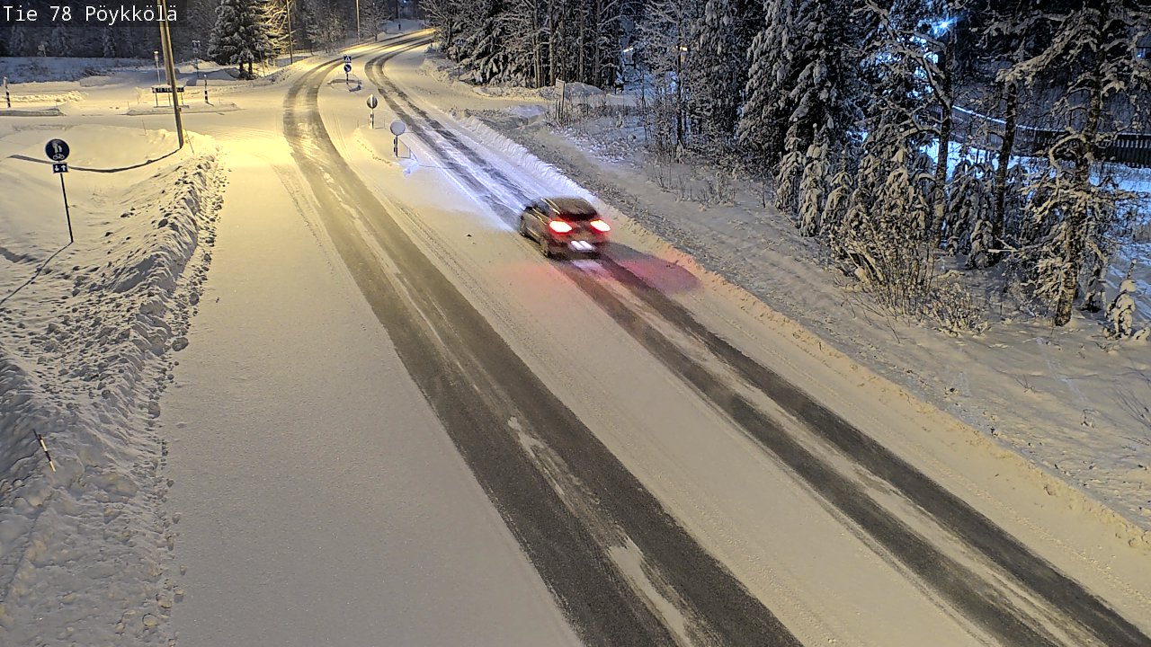 Weather Camera Image Väg 78 Rovaniemi, Pöykkölä, Rovaniemi, Lappi