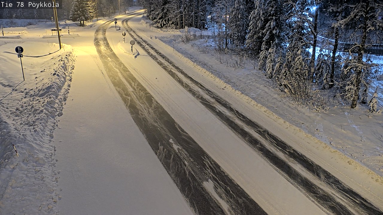 Weather Camera Image Väg 78 Rovaniemi, Pöykkölä, Rovaniemi, Lappi