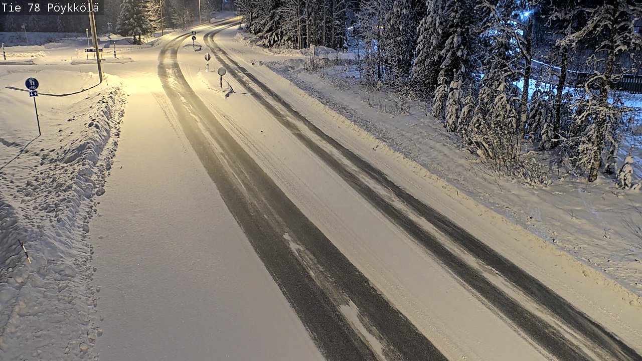Weather Camera Image Väg 78 Rovaniemi, Pöykkölä, Rovaniemi, Lappi