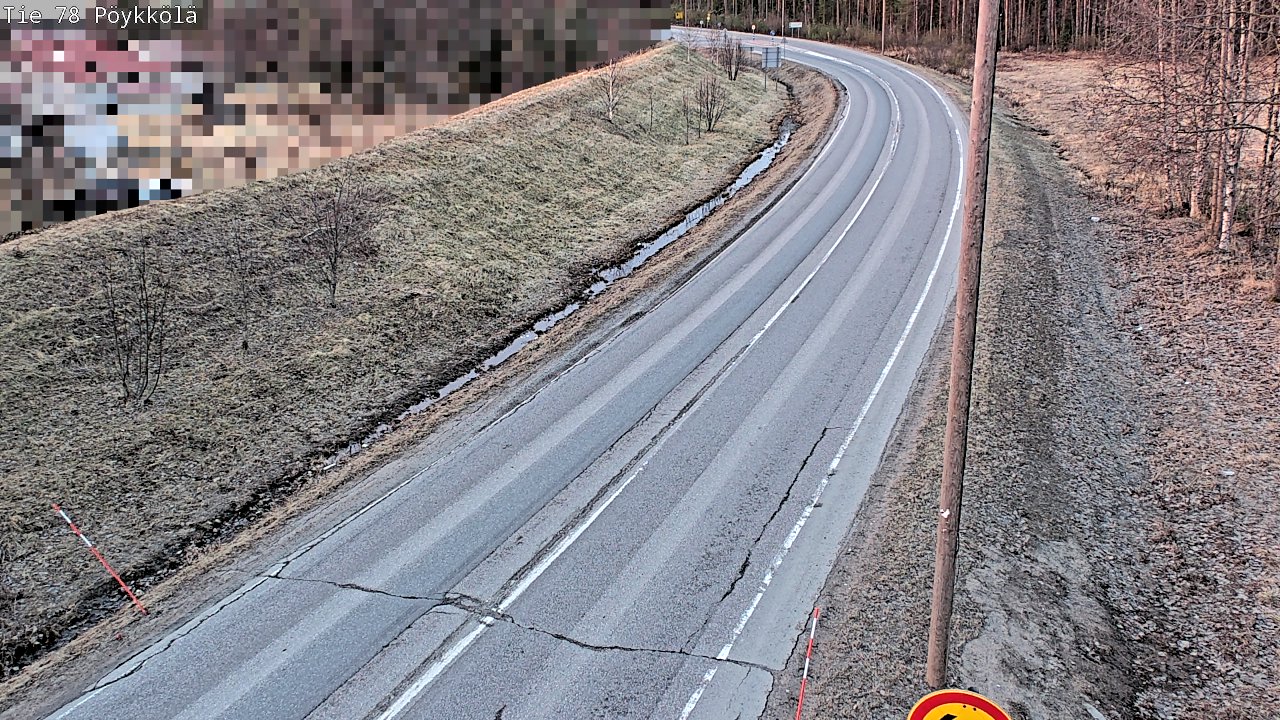 Weather Camera Image Väg 78 Rovaniemi, Pöykkölä, Rovaniemi, Lappi