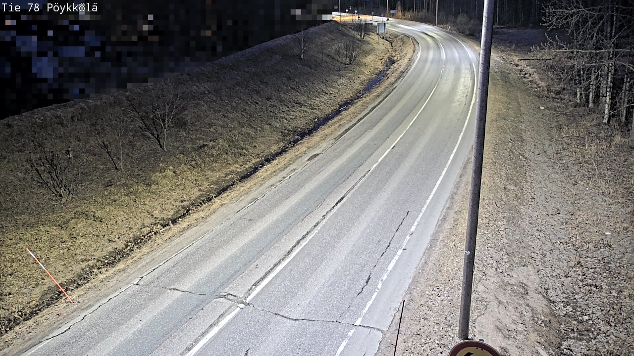 Weather Camera Image Väg 78 Rovaniemi, Pöykkölä, Rovaniemi, Lappi