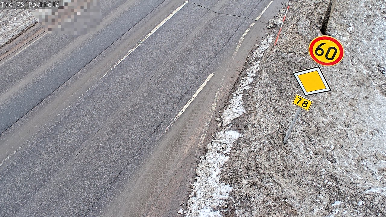 Weather Camera Image Road 78 Rovaniemi, Pöykkölä, Rovaniemi, Lappi