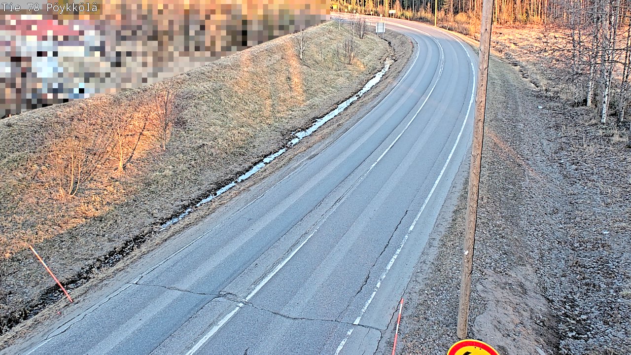 Weather Camera Image Väg 78 Rovaniemi, Pöykkölä, Rovaniemi, Lappi