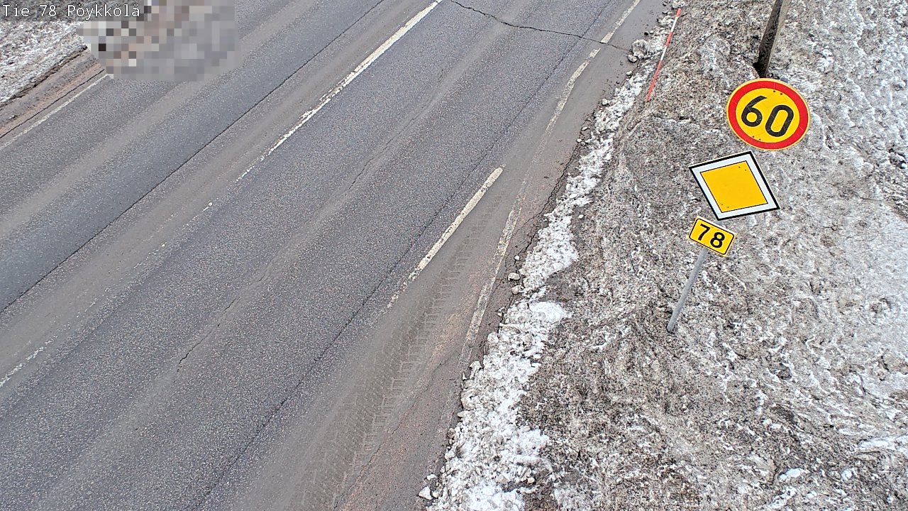 Weather Camera Image Road 78 Rovaniemi, Pöykkölä, Rovaniemi, Lappi