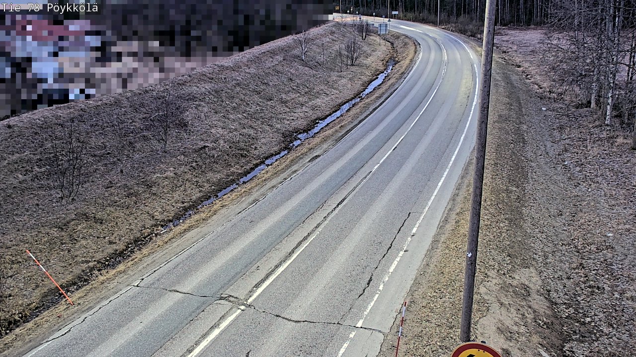 Weather Camera Image Väg 78 Rovaniemi, Pöykkölä, Rovaniemi, Lappi