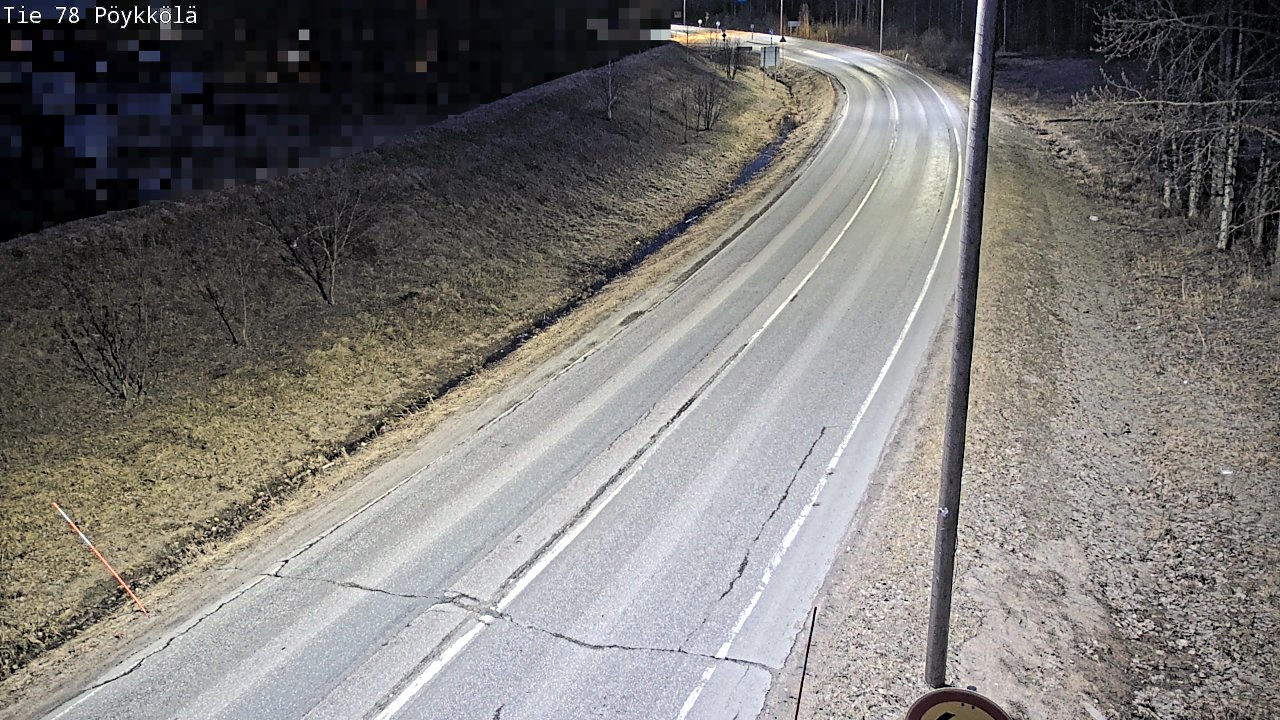Weather Camera Image Väg 78 Rovaniemi, Pöykkölä, Rovaniemi, Lappi