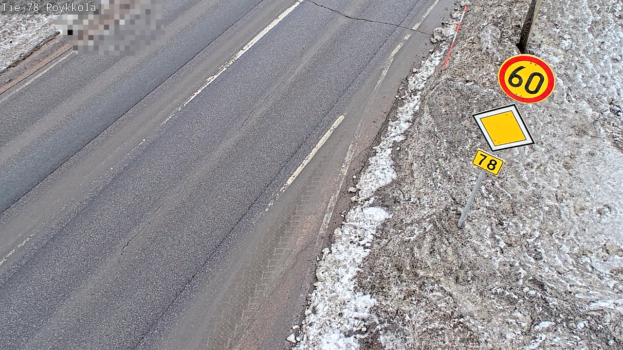 Weather Camera Image Road 78 Rovaniemi, Pöykkölä, Rovaniemi, Lappi