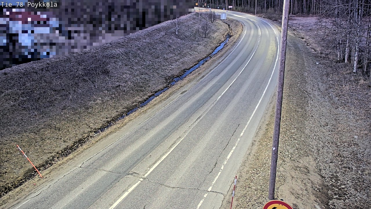 Weather Camera Image Road 78 Rovaniemi, Pöykkölä, Rovaniemi, Lappi
