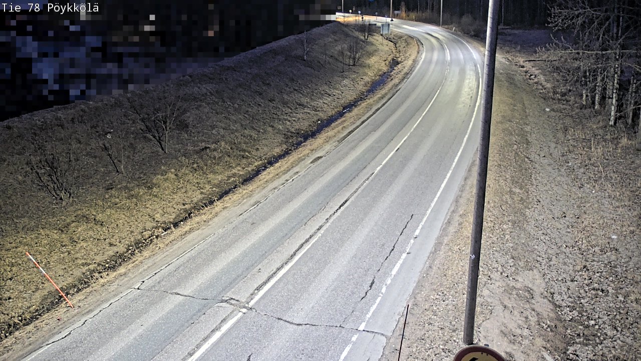 Weather Camera Image Väg 78 Rovaniemi, Pöykkölä, Rovaniemi, Lappi