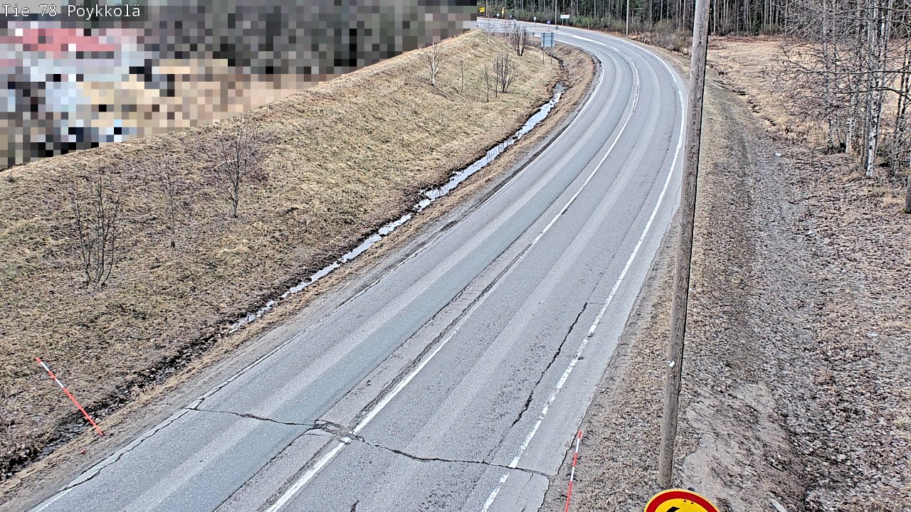Weather Camera Image Väg 78 Rovaniemi, Pöykkölä, Rovaniemi, Lappi