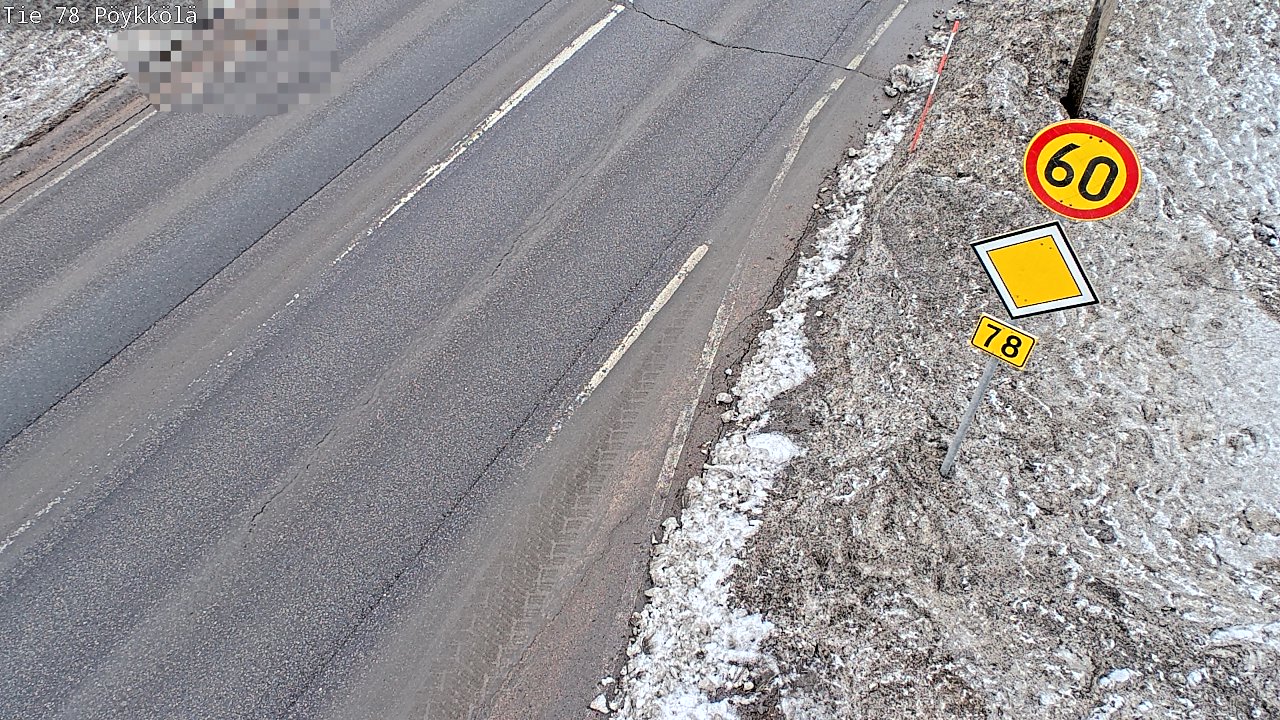 Weather Camera Image Road 78 Rovaniemi, Pöykkölä, Rovaniemi, Lappi