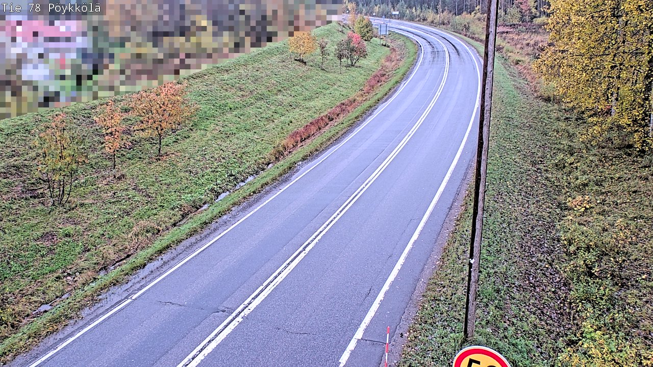 Weather Camera Image Väg 78 Rovaniemi, Pöykkölä, Rovaniemi, Lappi