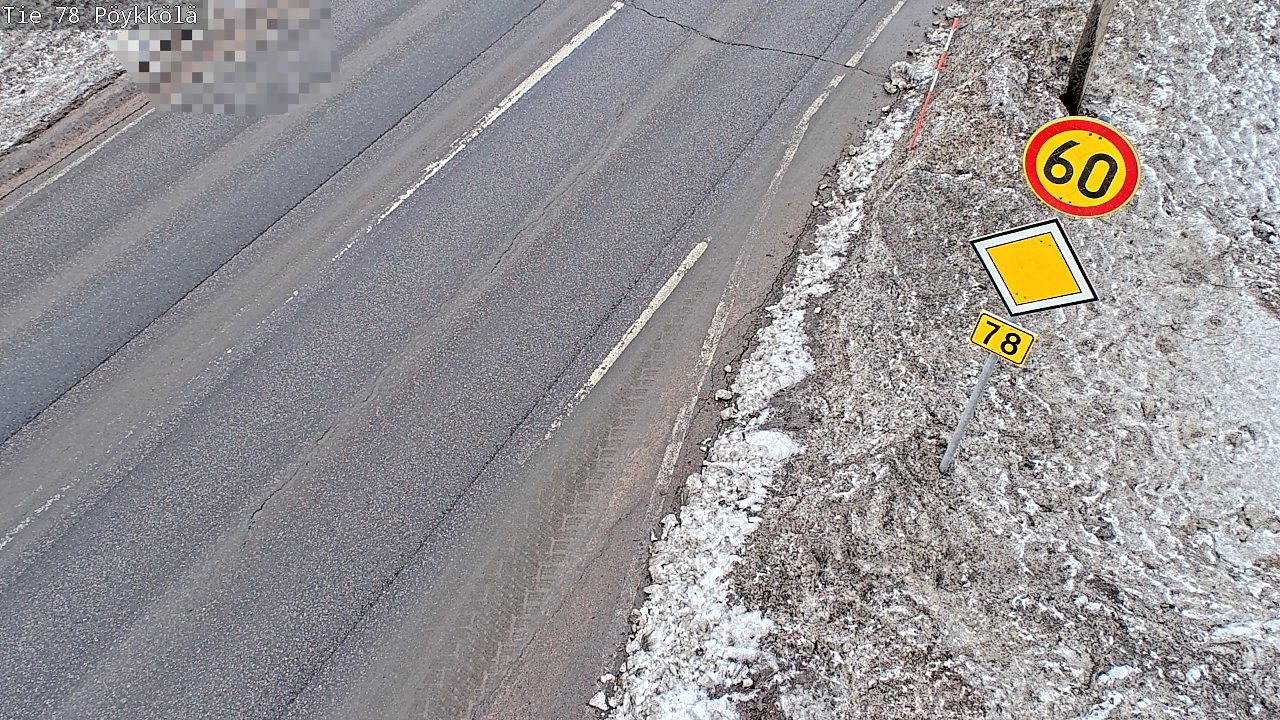 Weather Camera Image Road 78 Rovaniemi, Pöykkölä, Rovaniemi, Lappi