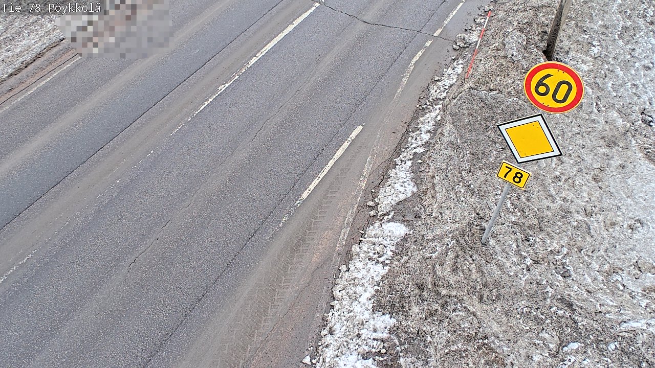 Weather Camera Image Road 78 Rovaniemi, Pöykkölä, Rovaniemi, Lappi