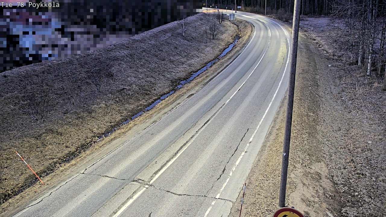 Weather Camera Image Väg 78 Rovaniemi, Pöykkölä, Rovaniemi, Lappi