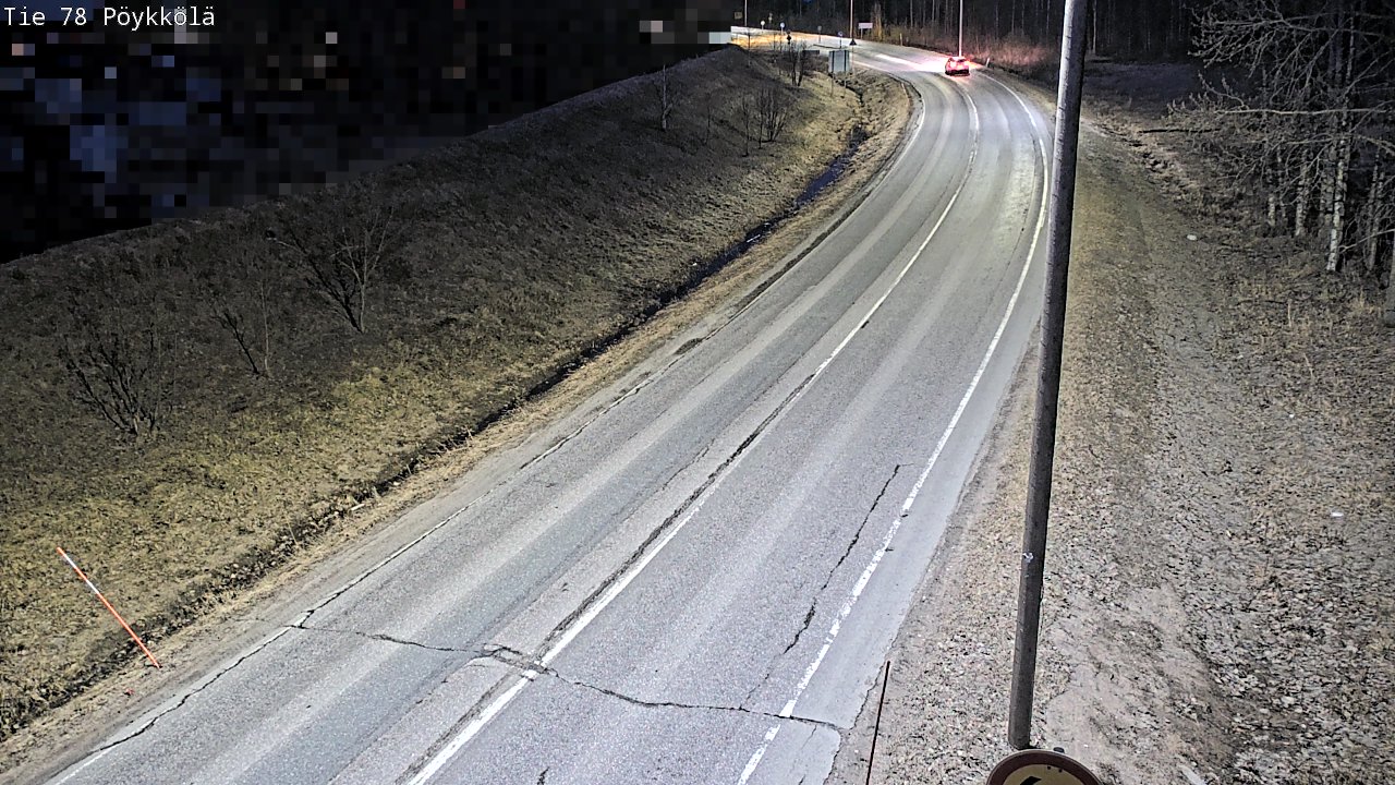 Weather Camera Image Väg 78 Rovaniemi, Pöykkölä, Rovaniemi, Lappi