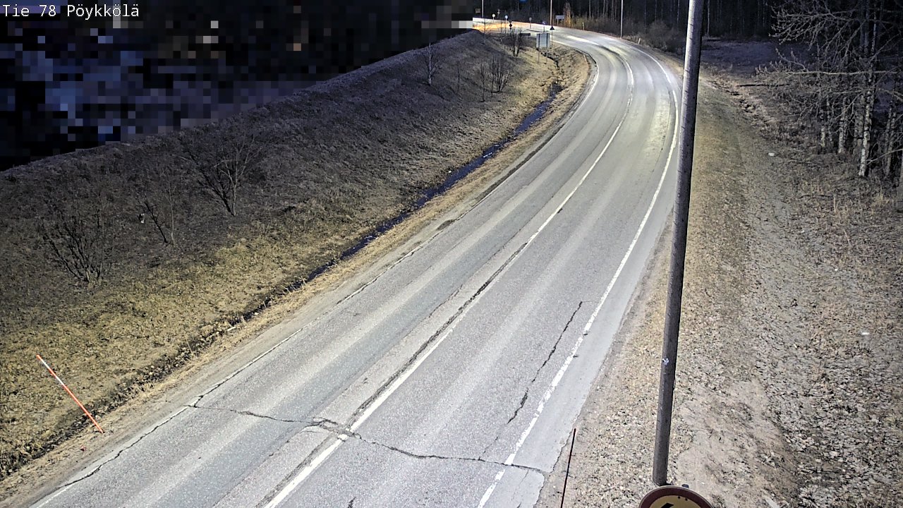 Weather Camera Image Väg 78 Rovaniemi, Pöykkölä, Rovaniemi, Lappi
