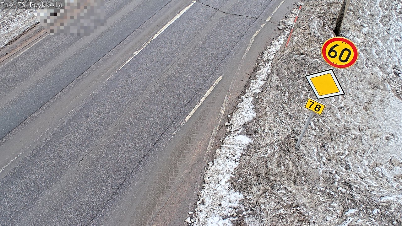 Weather Camera Image Road 78 Rovaniemi, Pöykkölä, Rovaniemi, Lappi