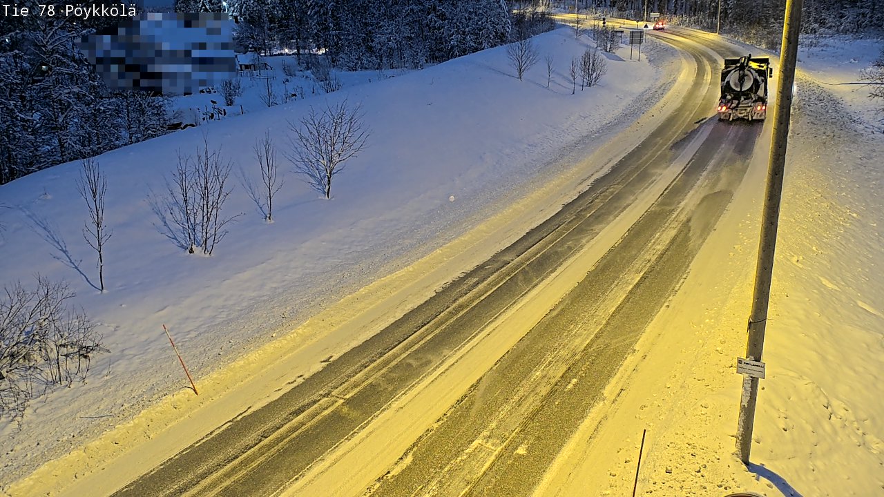 Weather Camera Image Road 78 Rovaniemi, Pöykkölä, Rovaniemi, Lappi