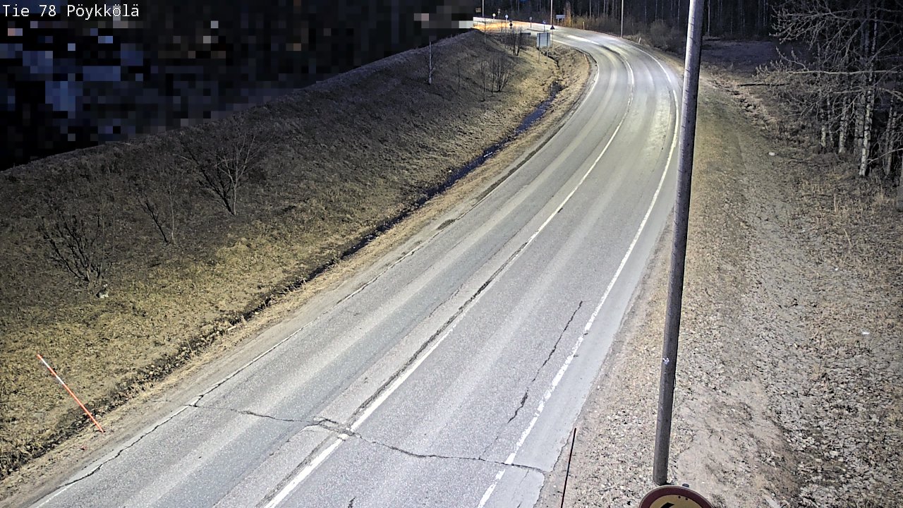 Weather Camera Image Väg 78 Rovaniemi, Pöykkölä, Rovaniemi, Lappi