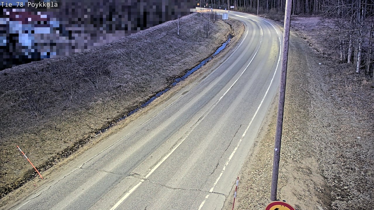 Weather Camera Image Road 78 Rovaniemi, Pöykkölä, Rovaniemi, Lappi