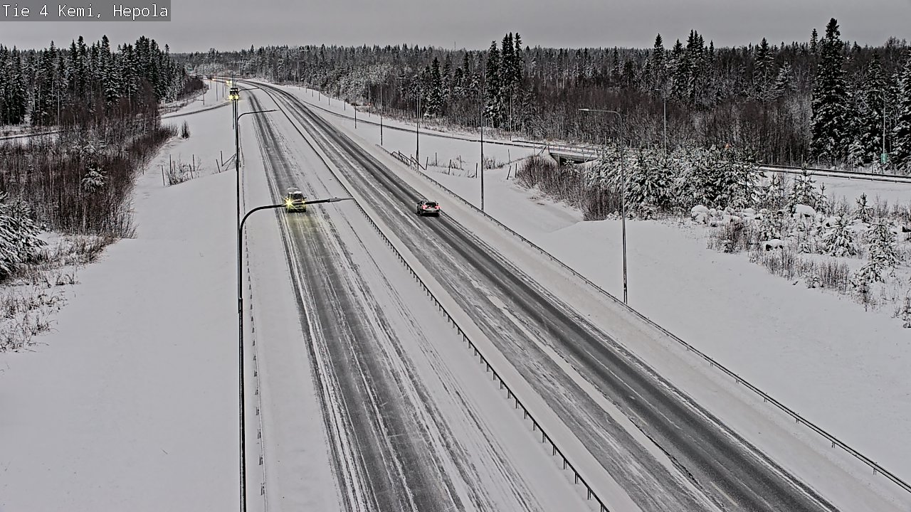 Weather Camera Image Väg 4 Kemi, Hepola, Kemi, Lappi