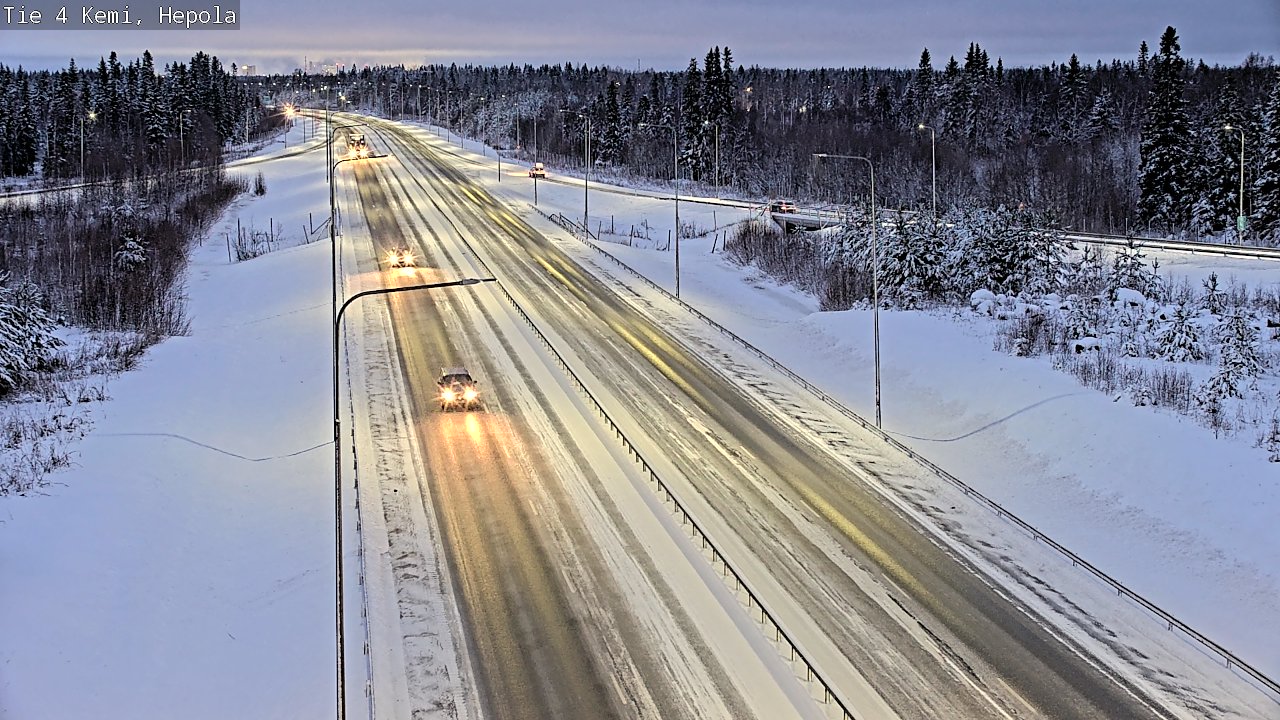 Weather Camera Image Väg 4 Kemi, Hepola, Kemi, Lappi