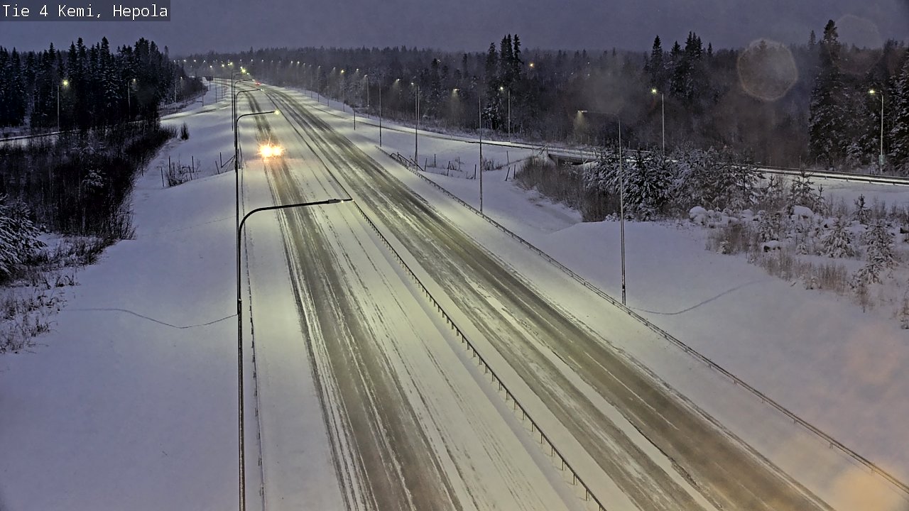 Weather Camera Image Väg 4 Kemi, Hepola, Kemi, Lappi
