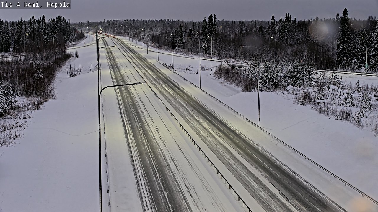 Weather Camera Image Väg 4 Kemi, Hepola, Kemi, Lappi