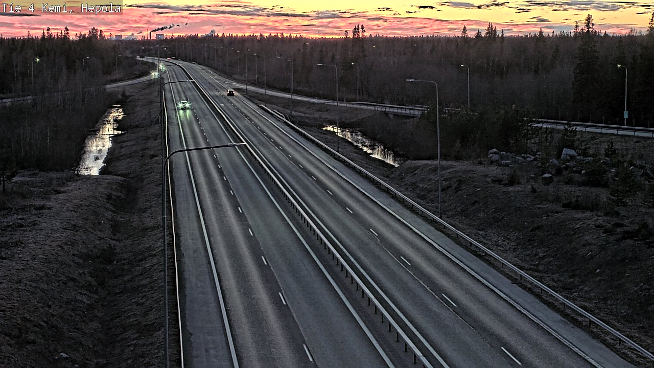 Weather Camera Image Väg 4 Kemi, Hepola, Kemi, Lappi