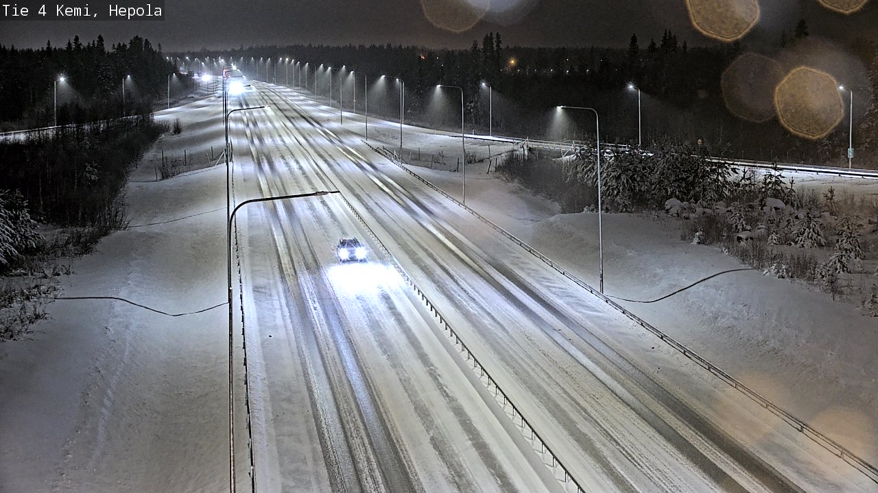 Weather Camera Image Väg 4 Kemi, Hepola, Kemi, Lappi