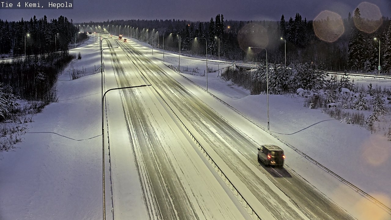 Weather Camera Image Väg 4 Kemi, Hepola, Kemi, Lappi